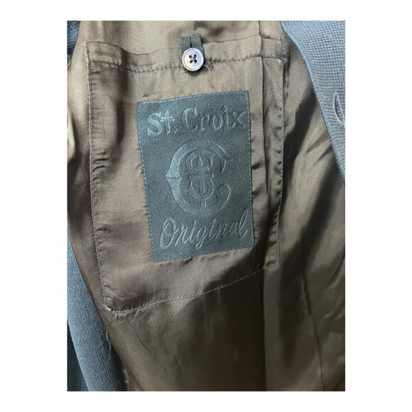 Vintage Men's St. Croix Wool Suede V-Neck Cardigan - Picture 5 of 7